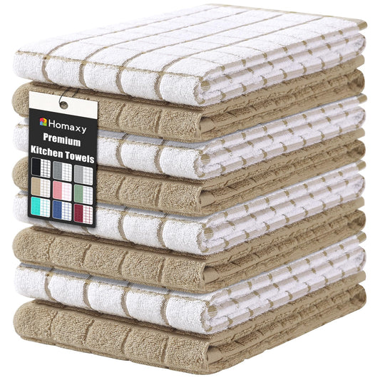 Large Premium Cotton Kitchen Towels 16"x 28" (8 Count)