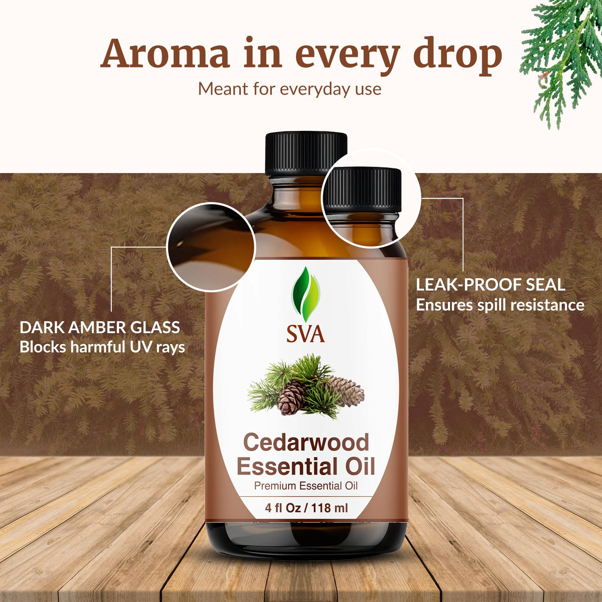 SVA Cedarwood Essential Oil (4 Fl Oz)