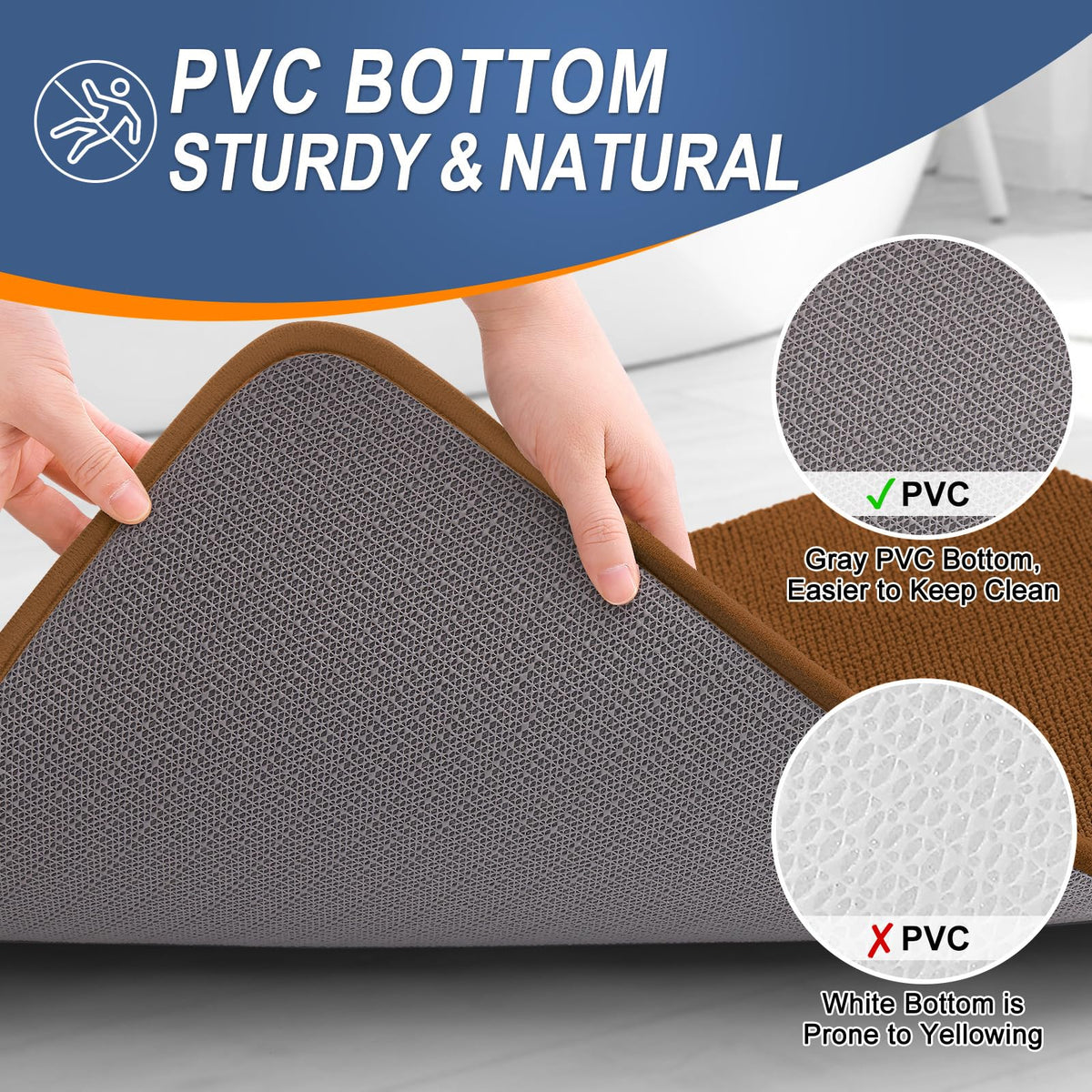 Thick Memory Foam Bathroom Rugs 30x20
