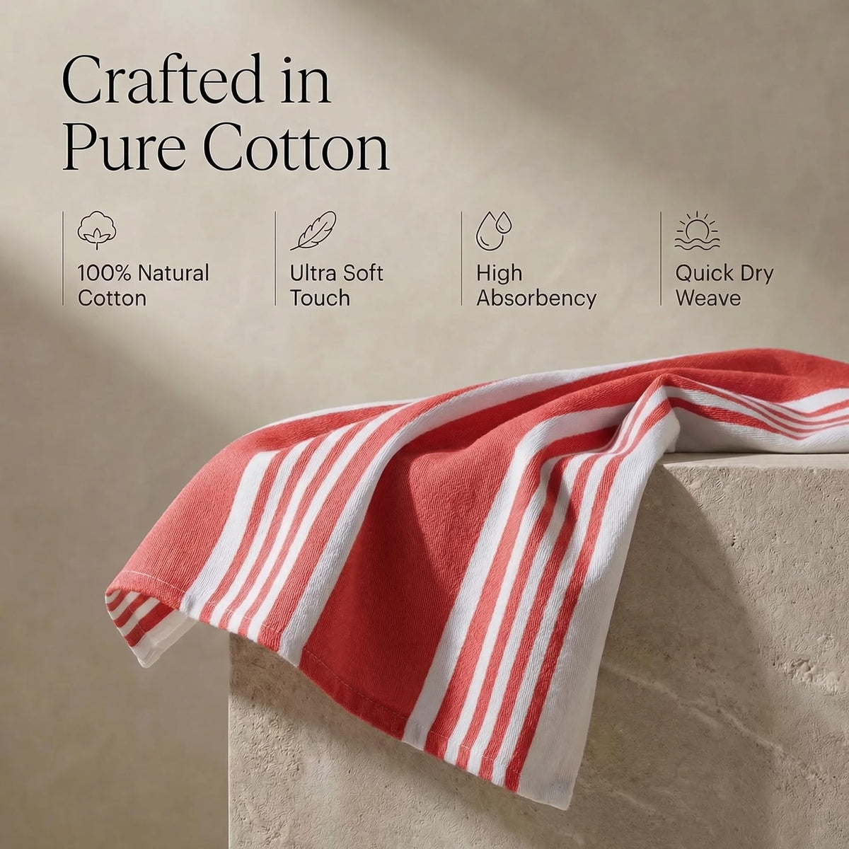Kitchen Towels Cotton Dish Towels 20”x30” (6 Count)