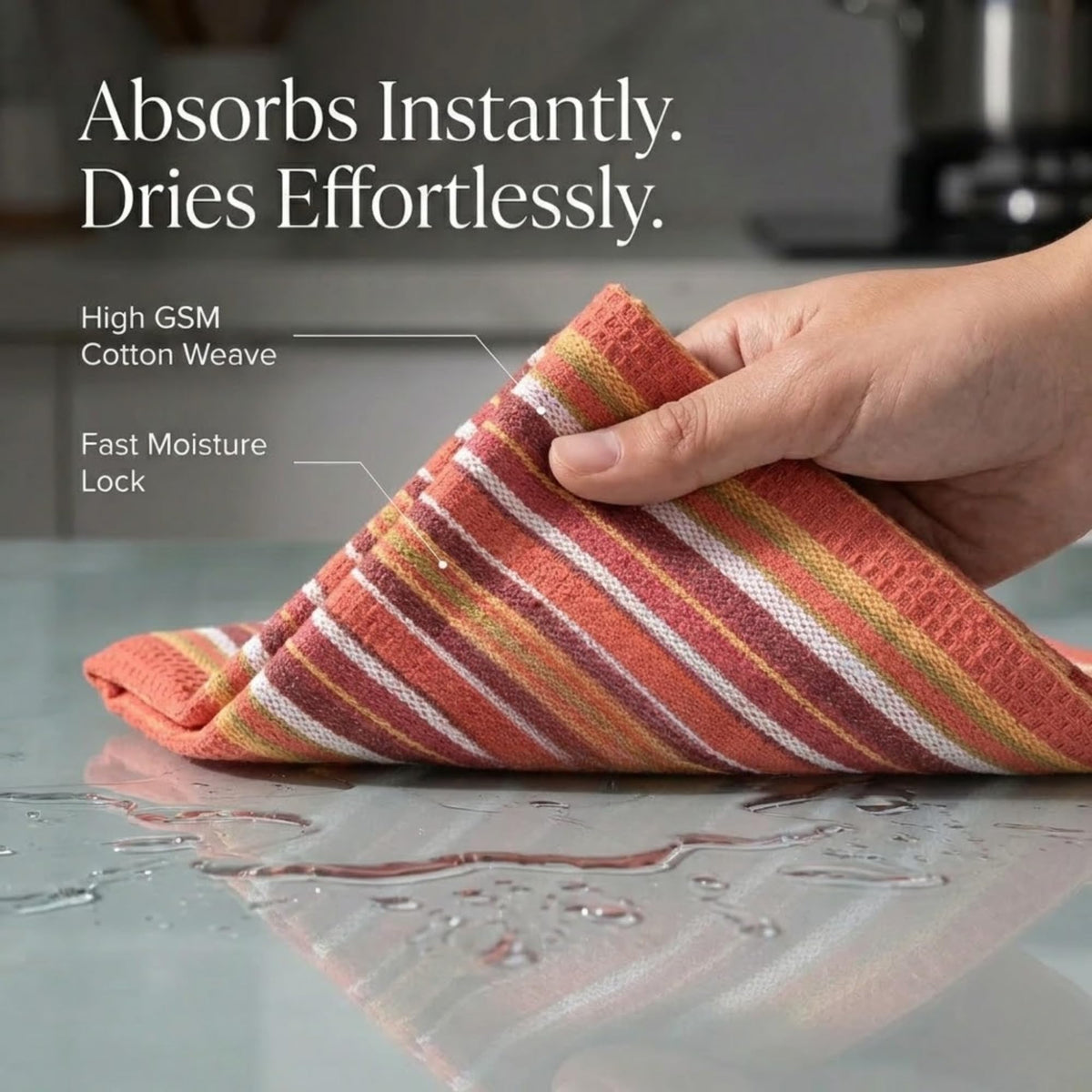 Kitchen Towels Cotton Dish Towels 20”x30” (6 Count)