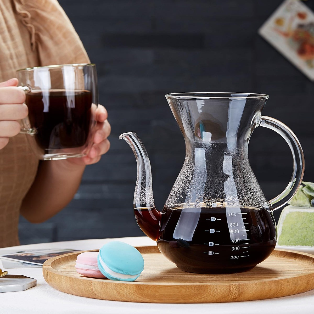 Pour Over Coffee Maker with Double Stainless Filter 27 fl oz (27 Ounce)