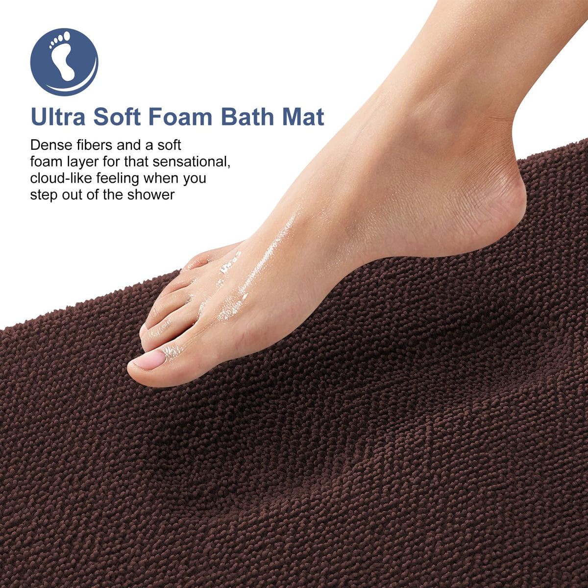 Thick Memory Foam Bathroom Rugs 36x24