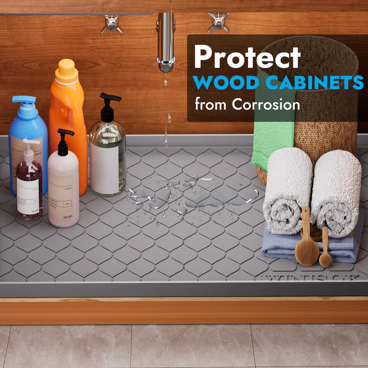 Waterproof Under Sink Mat 31" x 22"