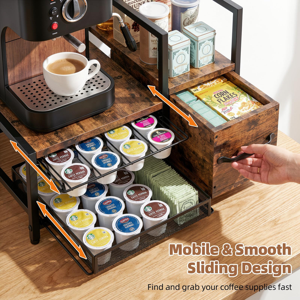 Coffee Bar Organizer For Countertop