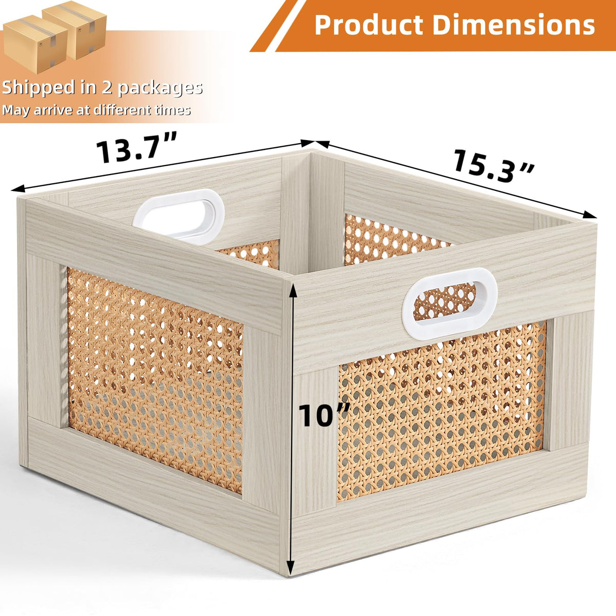 2 Pack Vinyl Record Storage Crates (2 Count)