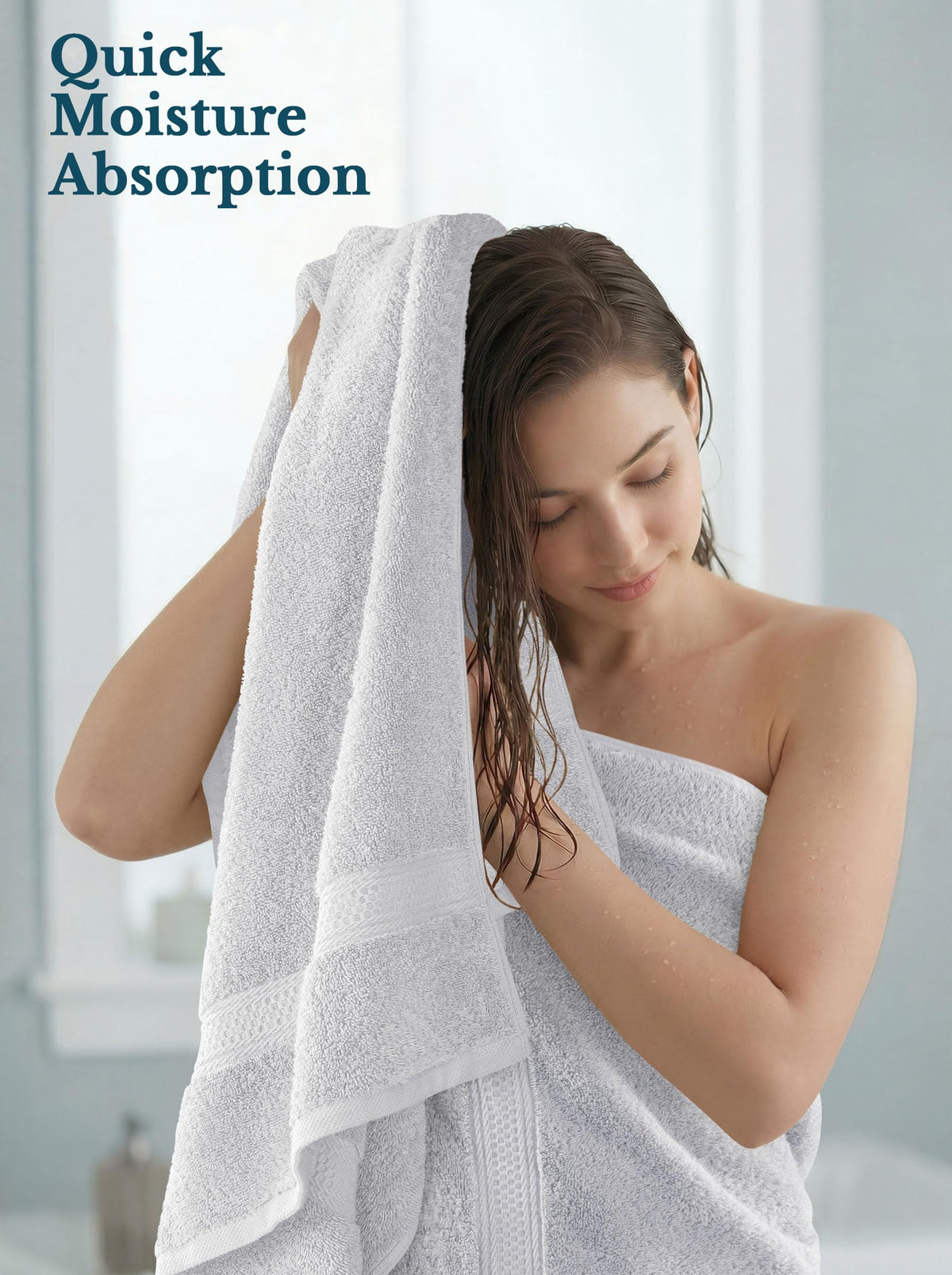 4 Pack Premium Bath Towels (4 Count)