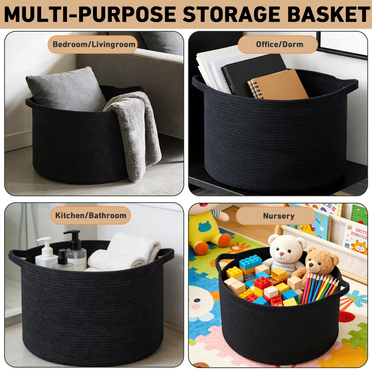 65L Large Blanket Basket