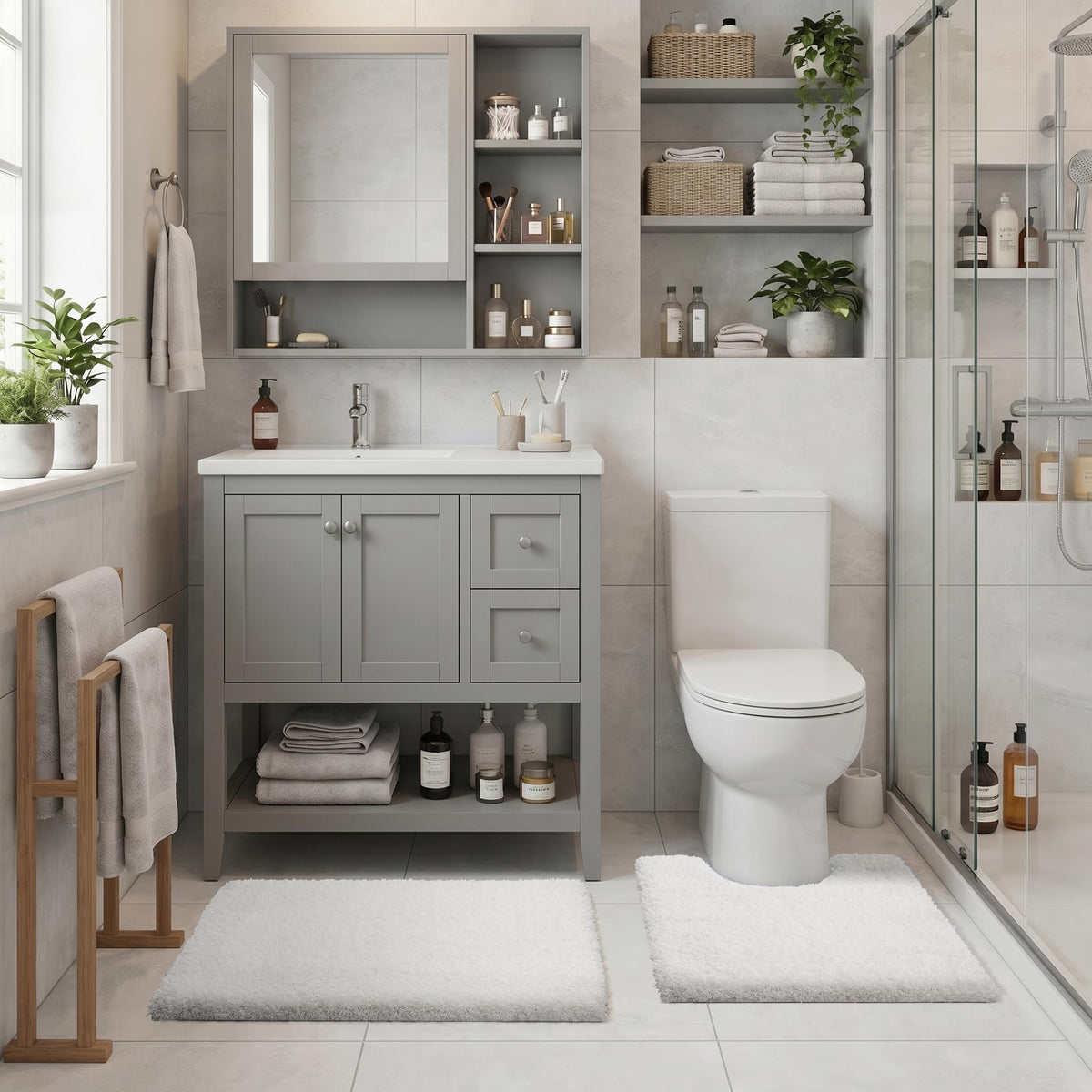 Bathroom Rugs Non Slip Washable