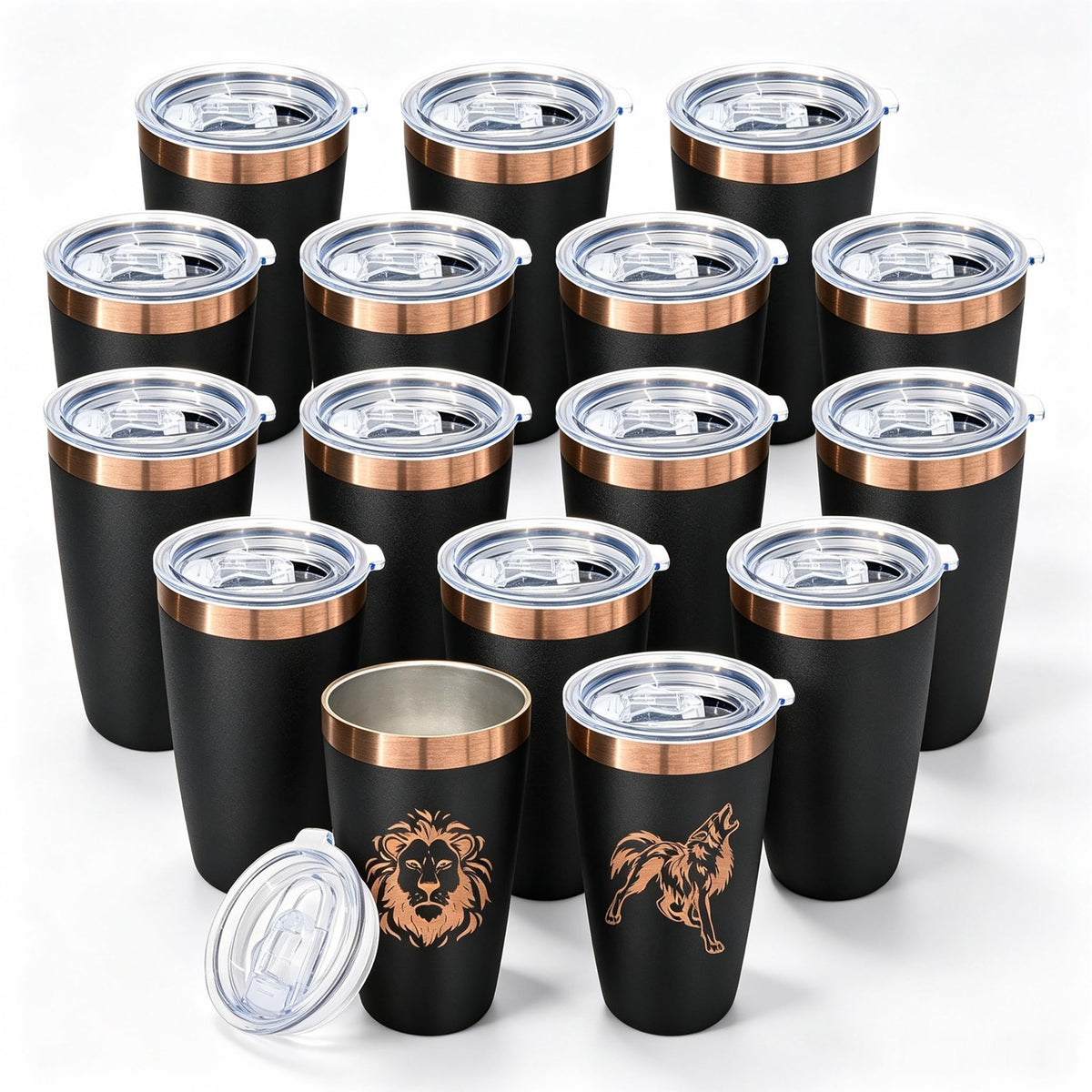 10 oz Coffee Tumbler Bulk Travel Coffee Mug (16 Count)
