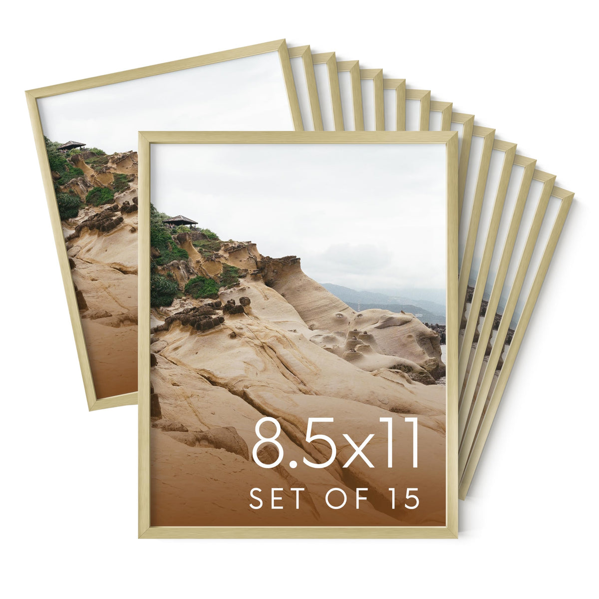 8.5x11 Gold Metal Picture Frames