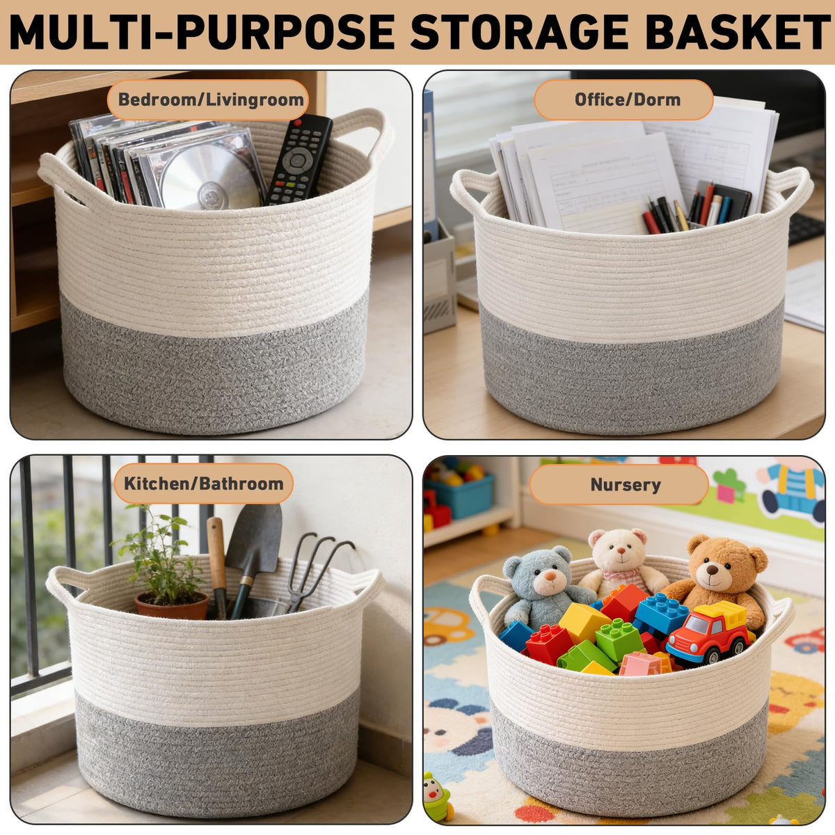 90L Extra Large Blanket Basket
