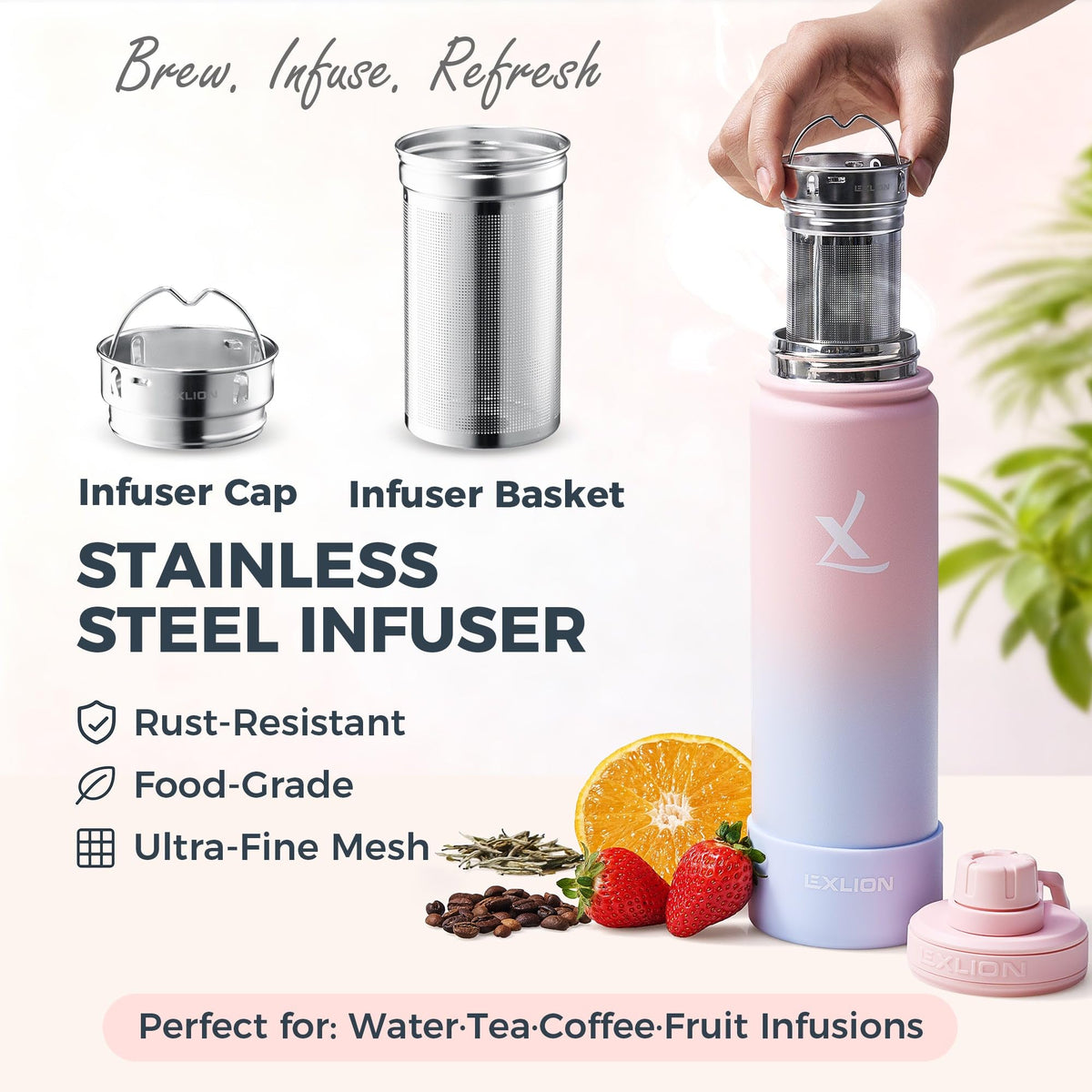 Tea Infuser Water Bottle 22 Oz
