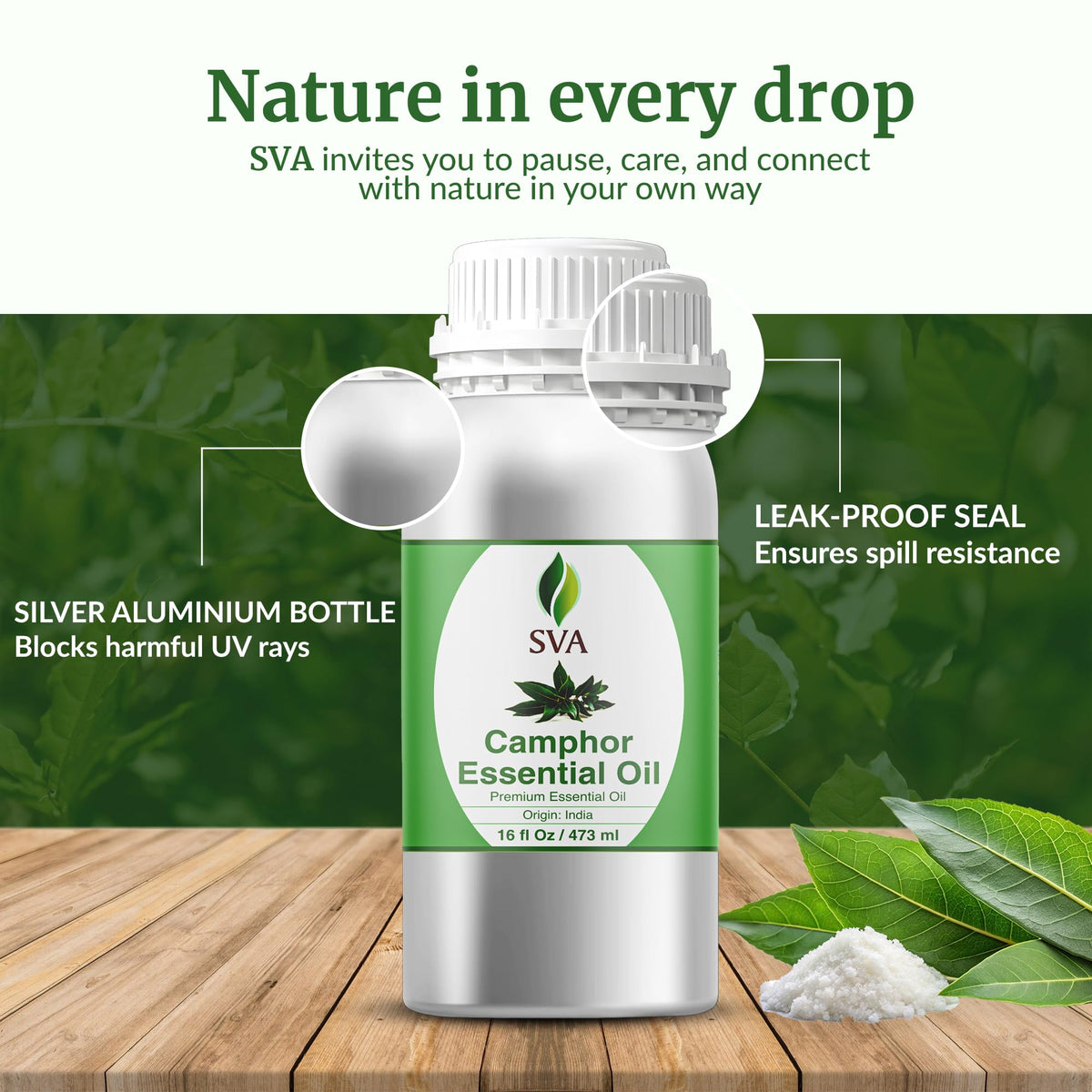 SVA Camphor Essential Oil (16 Fl Oz)