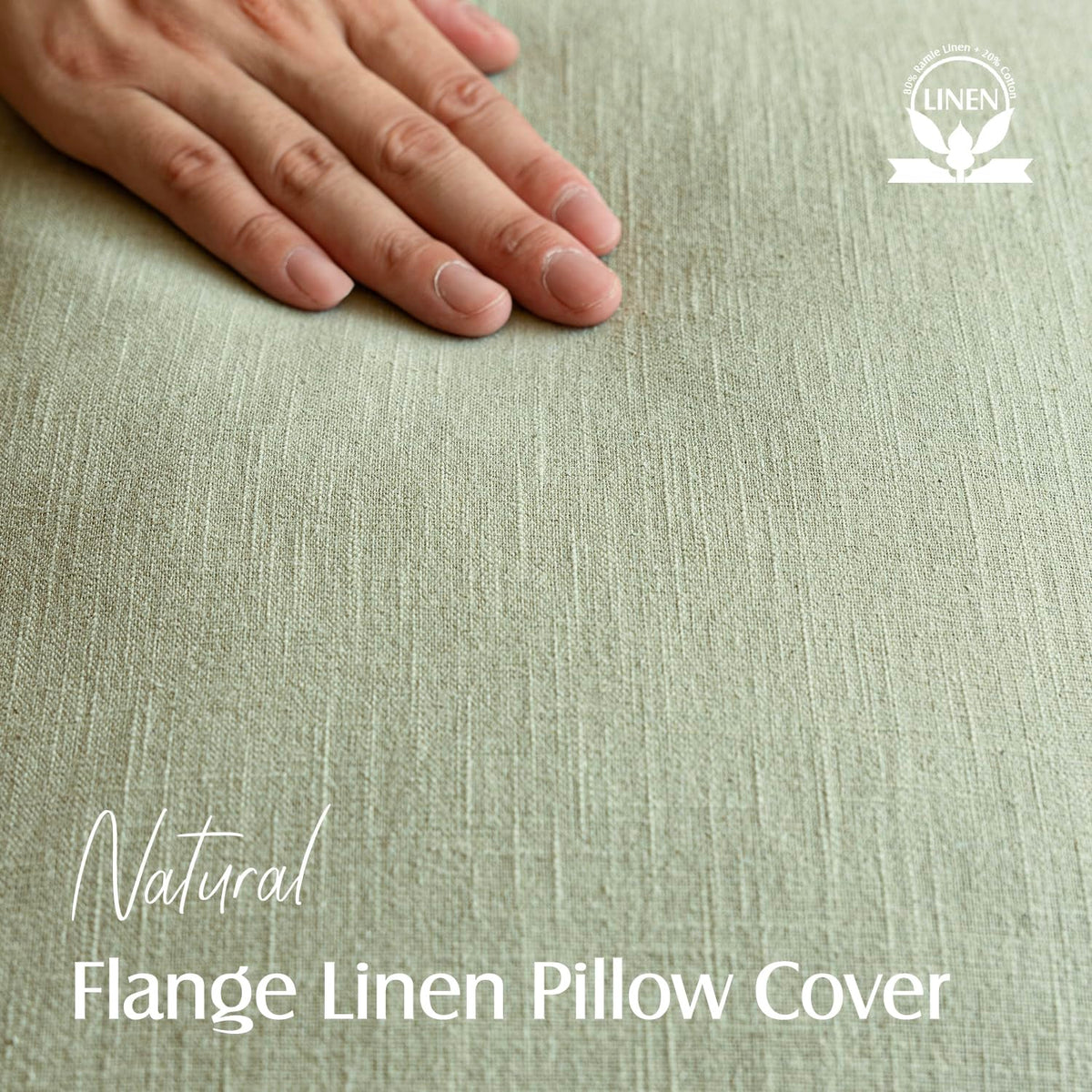 Pack of 2 Decorative Linen Solid Throw Pillow Covers Soft Accent Cushion Case Boho Farmhouse Pillowcase for Chair Couch Sofa Bedroom Living Room Home Decor 20 x 20 Inch Light Sage Green (2 Count)