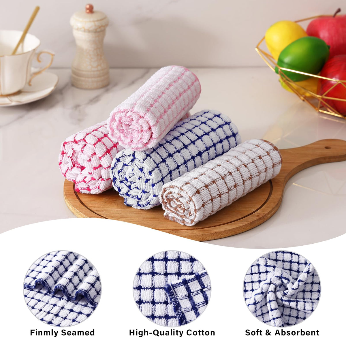 Cotton 24 Pack Terry Kitchen Towels (24 Count)
