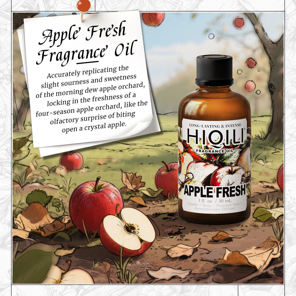 Apple Fresh Fragrance Oil for Candle & Soap Making