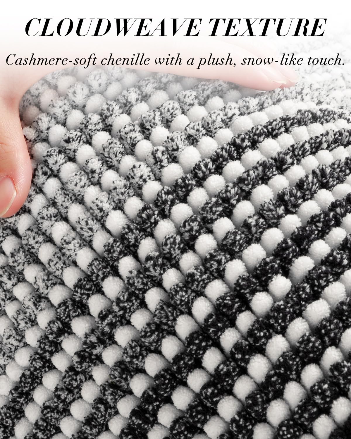 Large Chenille Bathroom Rugs (8.8 Sq Ft)
