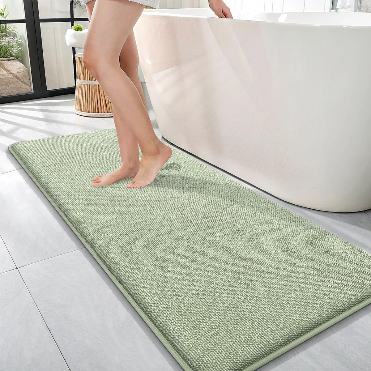Memory Foam Bathroom Runner Rugs 47x17
