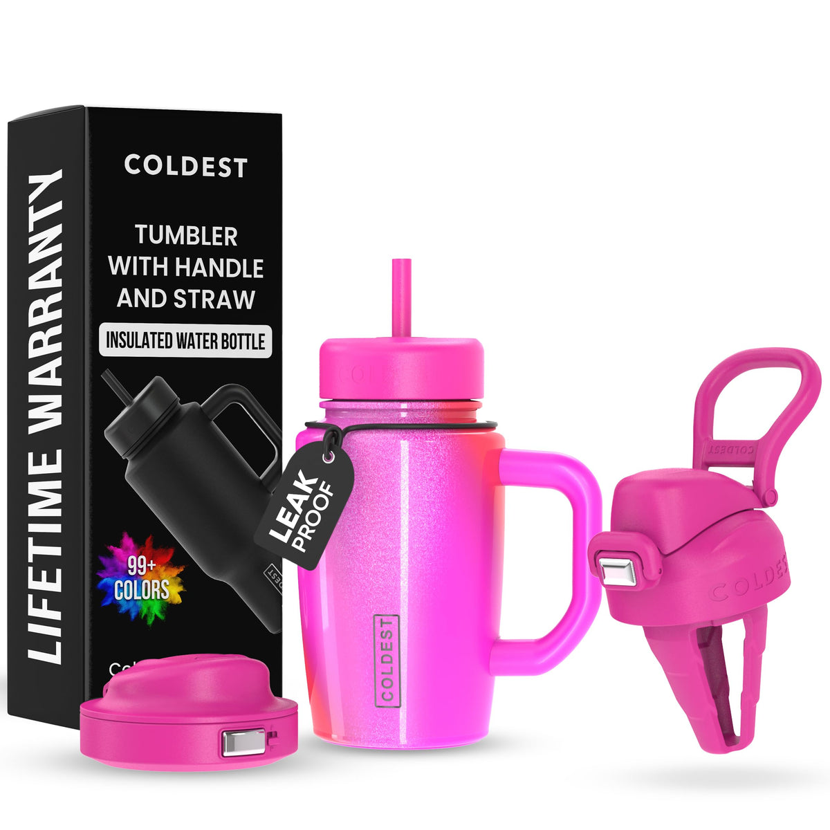 Coldest Tumbler with Handle and Coffee Lid