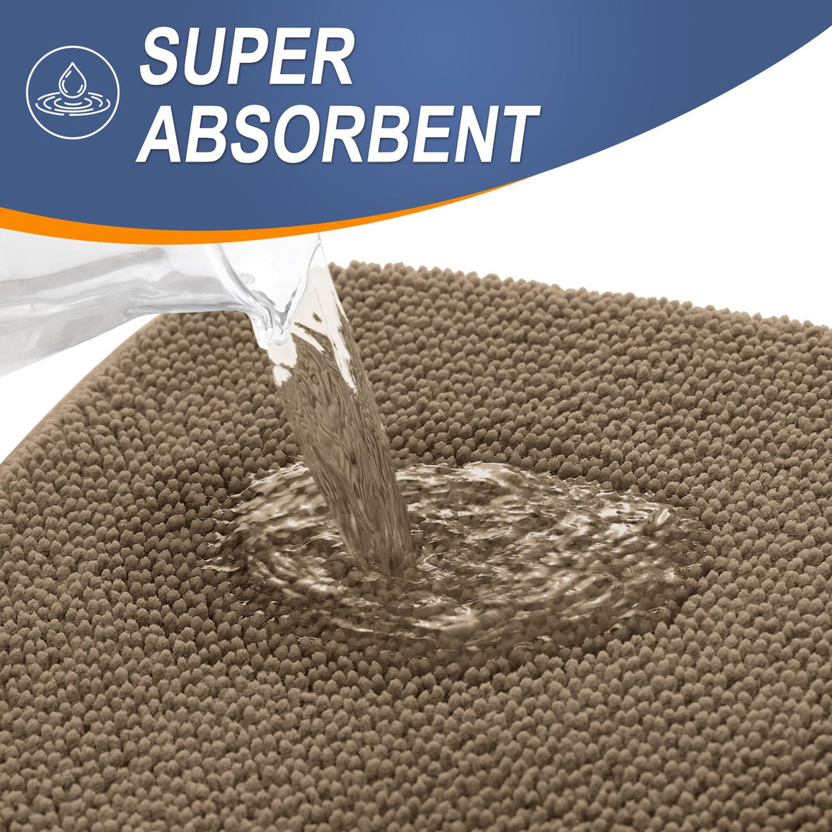 Thick Memory Foam Small Bathroom Rug 24x16
