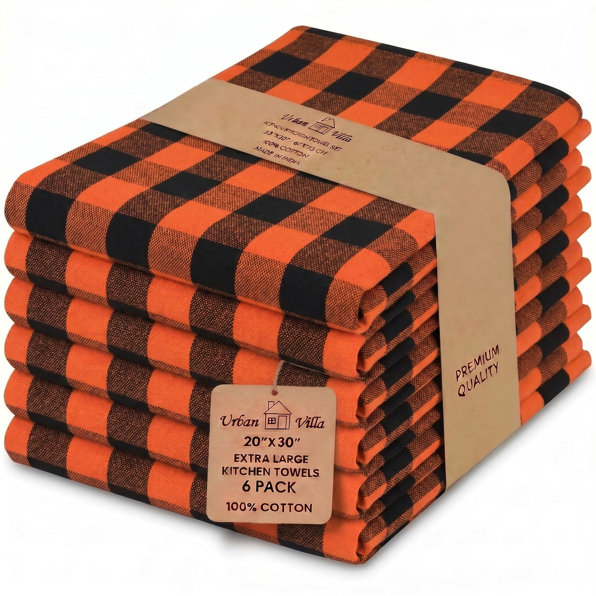 Kitchen Towels Cotton Dish Towels 20”x30” (6 Count)