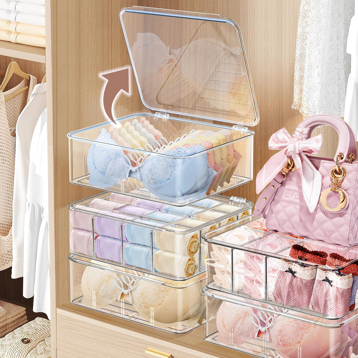 Socks Underwear Drawer Organizer for Closet