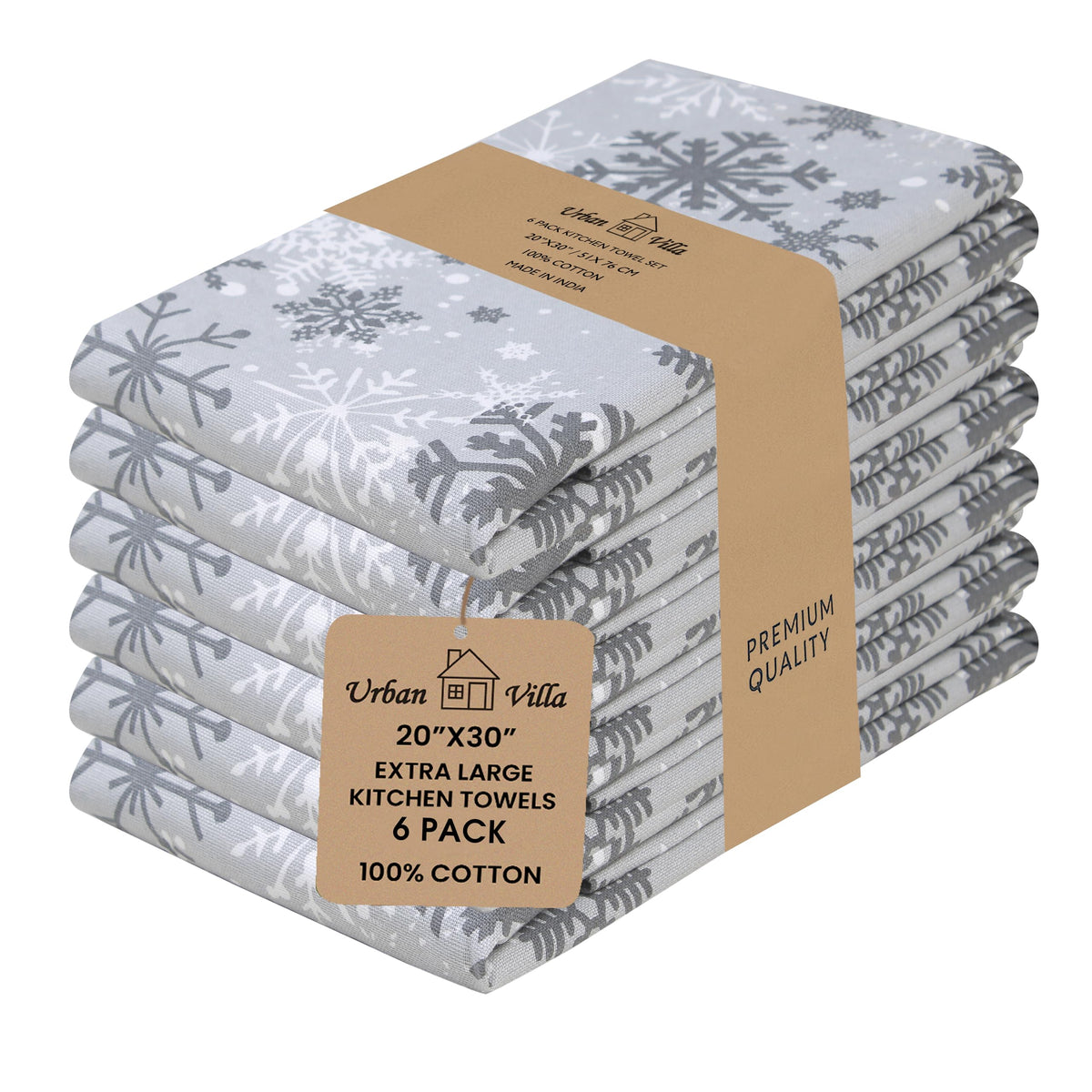 Kitchen Towels Cotton Dish Towels 20”x30” (6 Count)