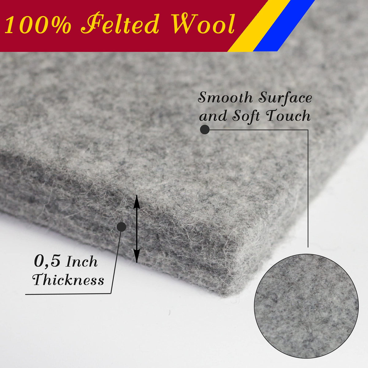 Wool Pressing Mat 60" x 22" Quilting Ironing Pad