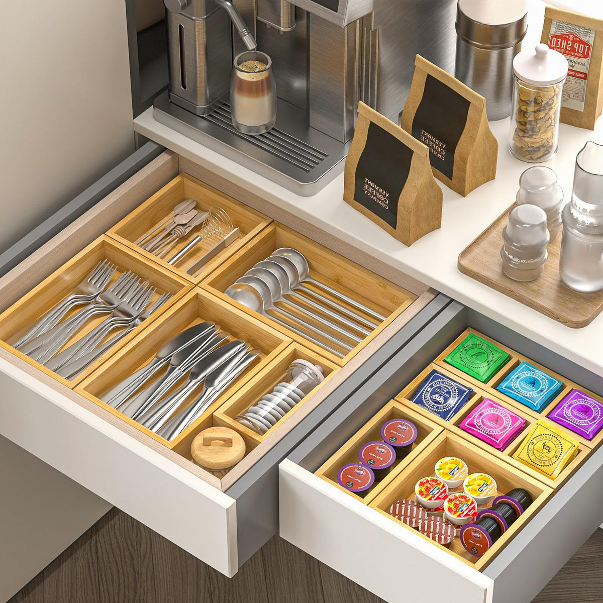 Bamboo Drawer Organizer