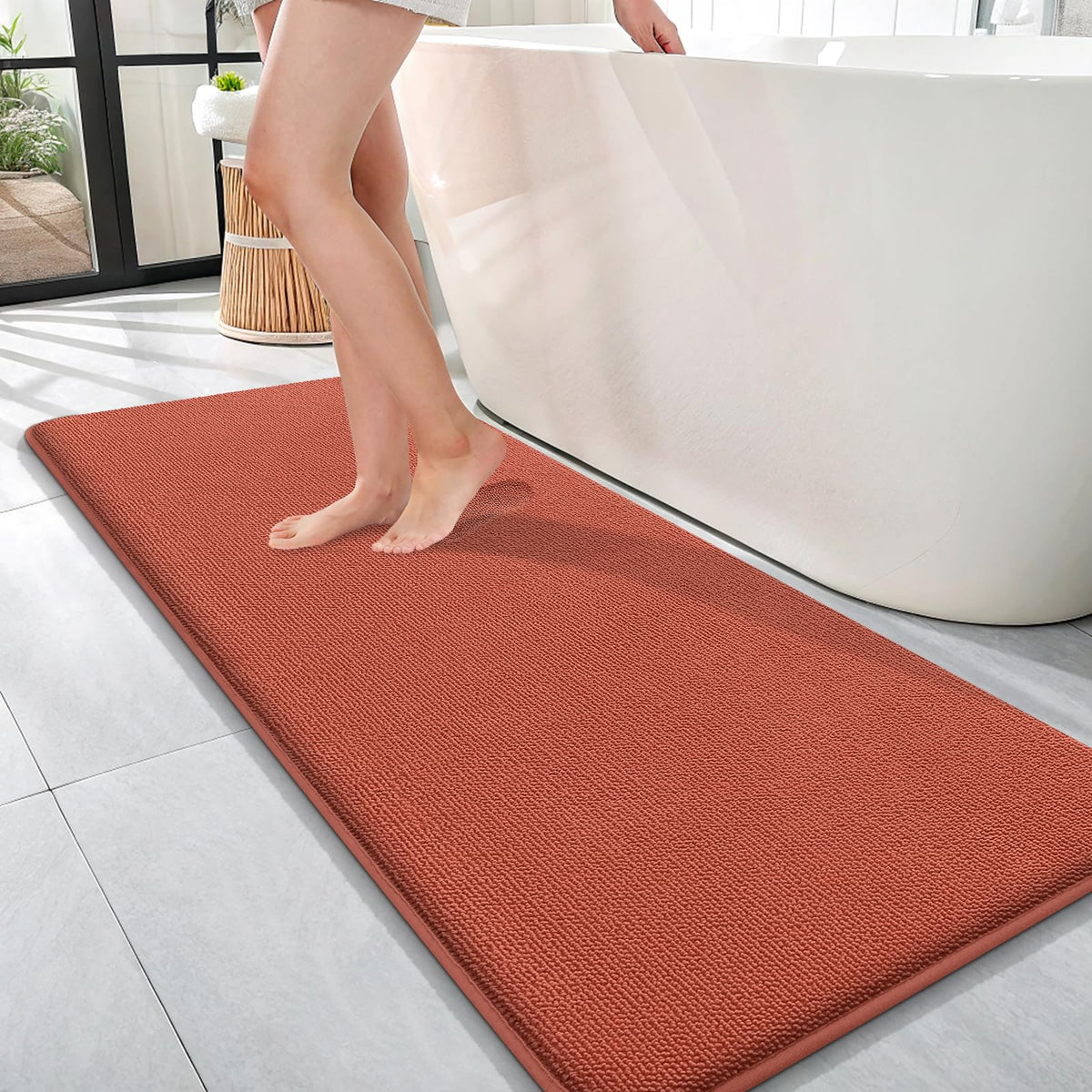 Memory Foam Bathroom Runner Rugs 47x17
