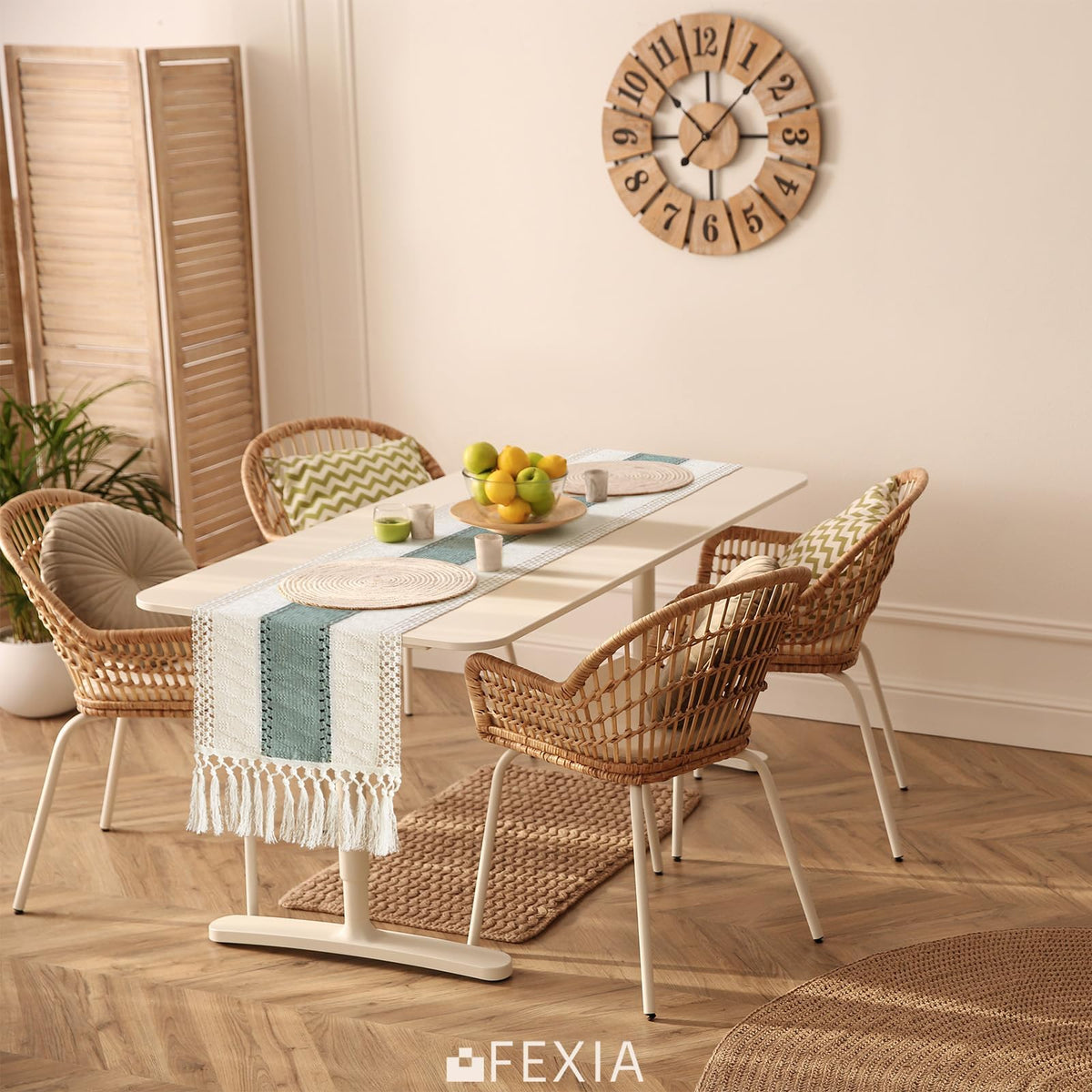 Boho Table Runner for Home Decor 12x36 Sage Green Fall Decorations (3 Foot)