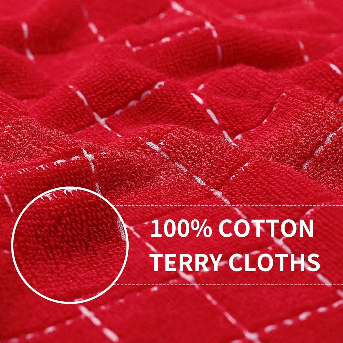 100% Cotton Terry Kitchen Towels (8 Count)