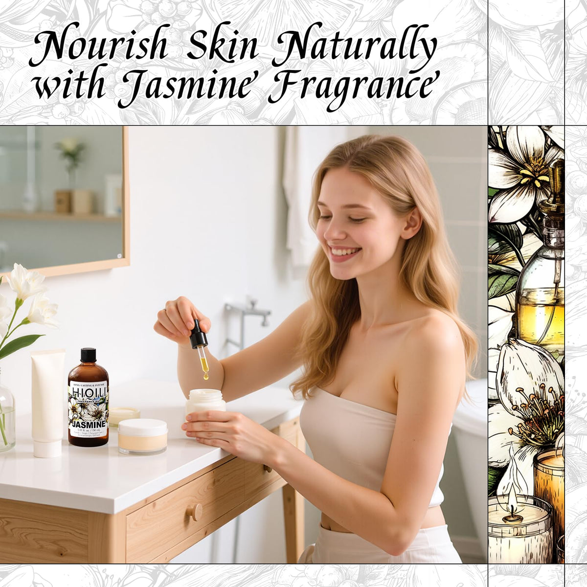 Jasmine Fragrance Oil for Women Perfume Making (5.07 Fl Oz)