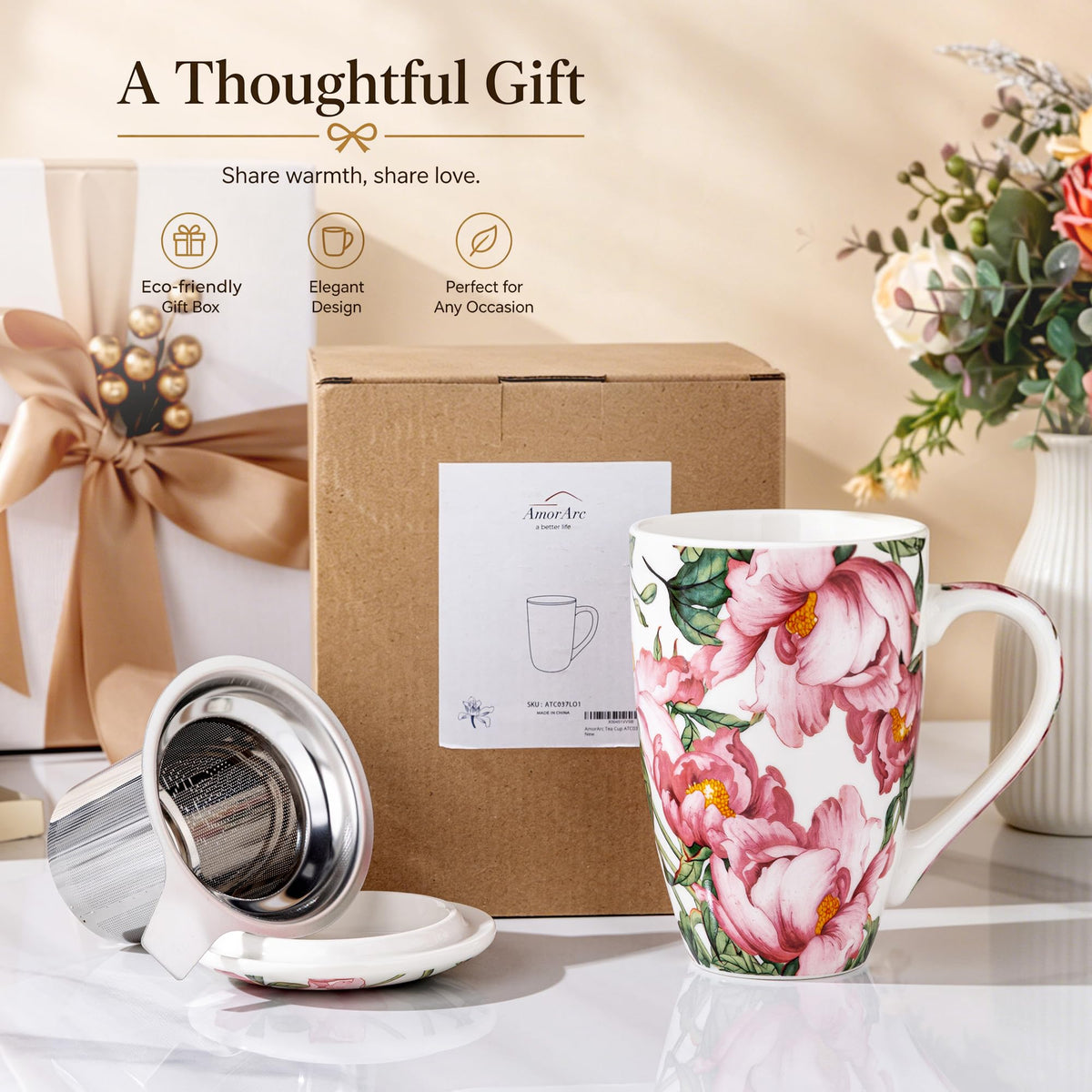 Tea Cup With Infuser and Lid