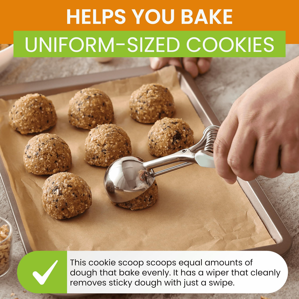 Medium Stainless Steel Cookie Scoop