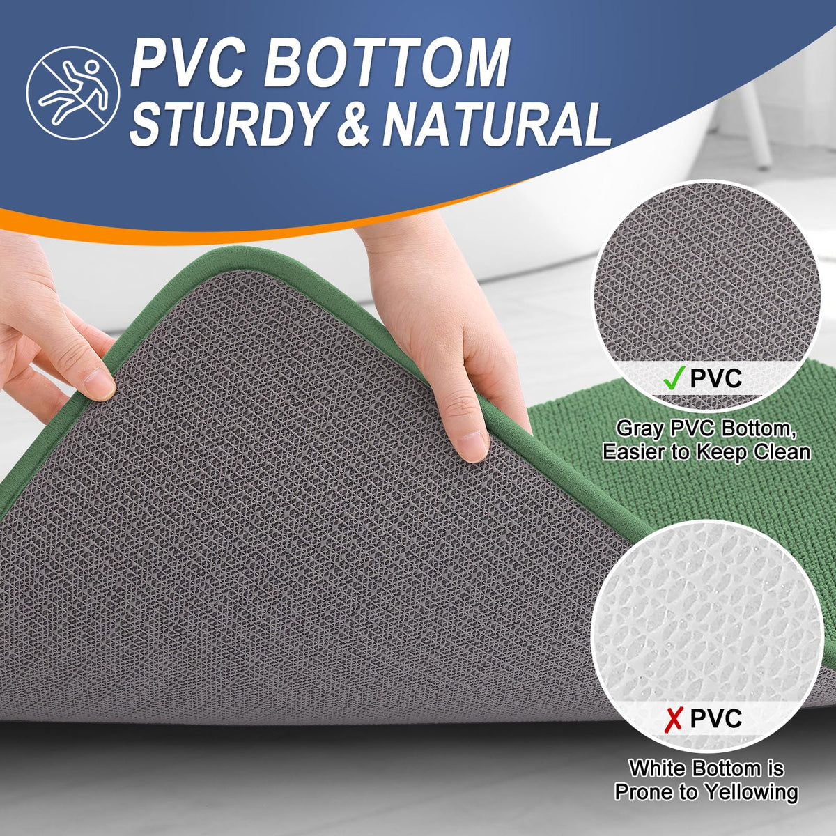 Memory Foam Small Bathroom Rugs 24x16