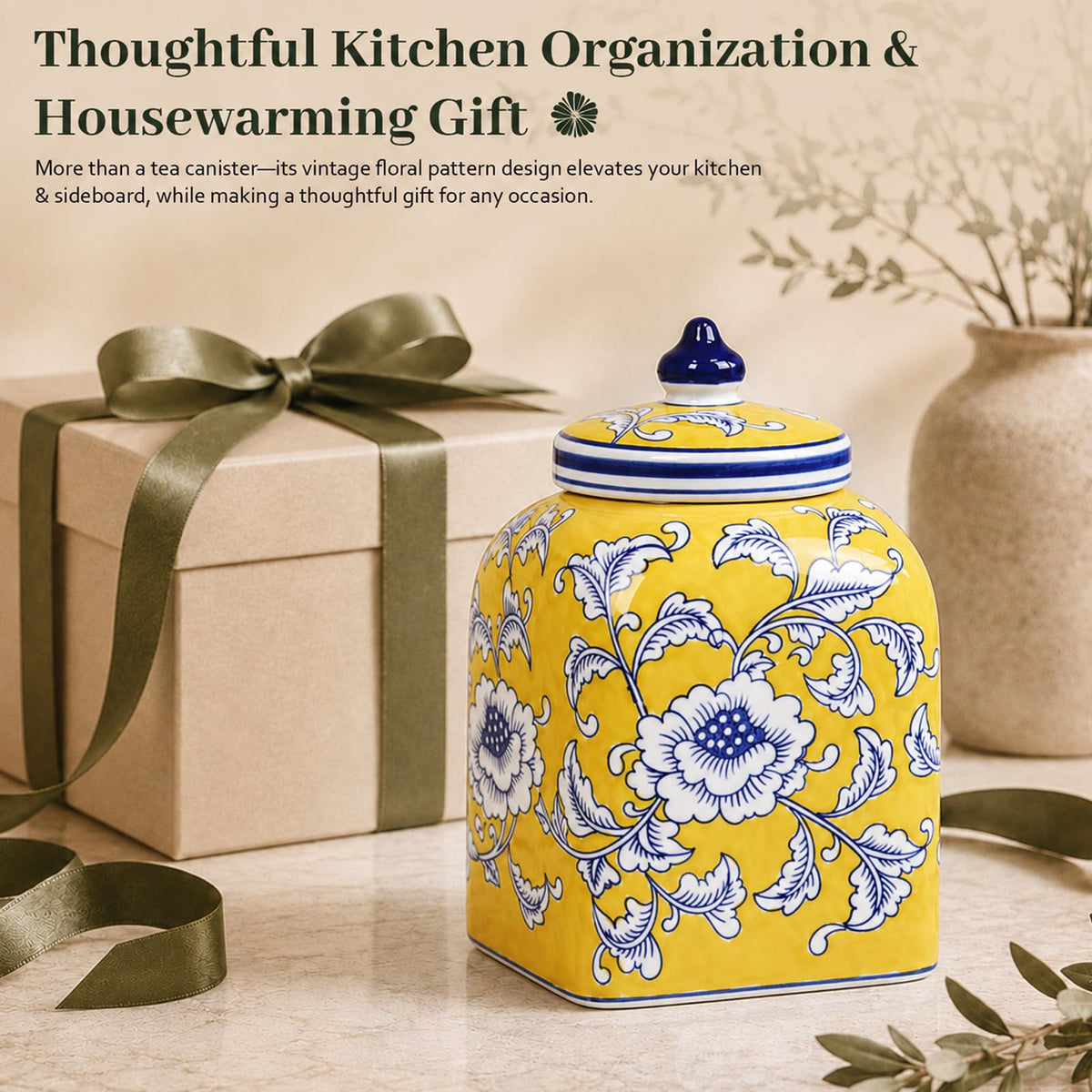 Ceramic Tea Canister with Airtight Lid