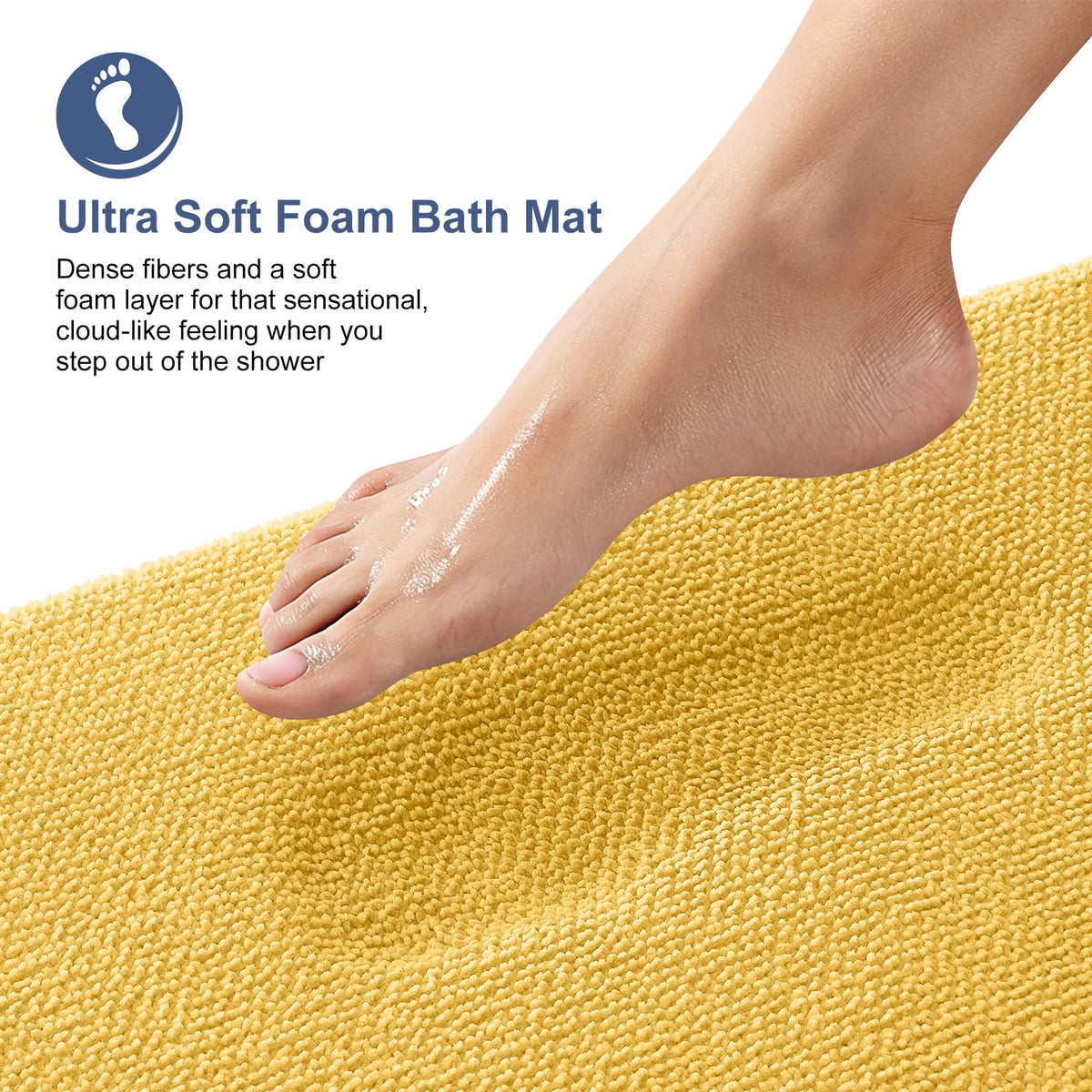 Memory Foam Small Bathroom Rugs 24x16