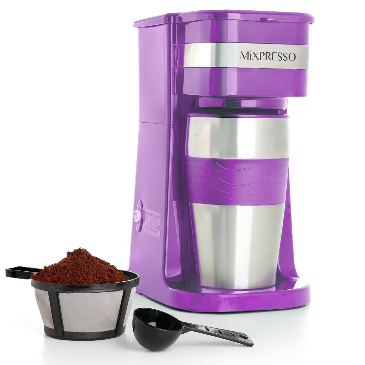Single Serve & Single Cup Coffee Maker with 14oz Travel Mug (14 Ounce)