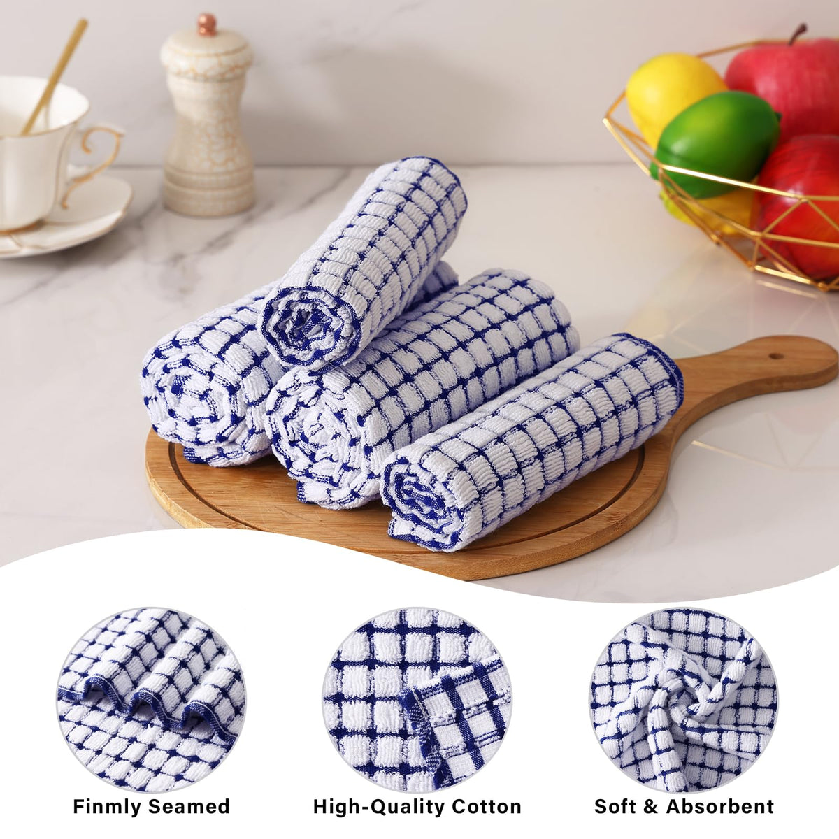 Cotton 12 Pack Terry Kitchen Towels (12 Count)