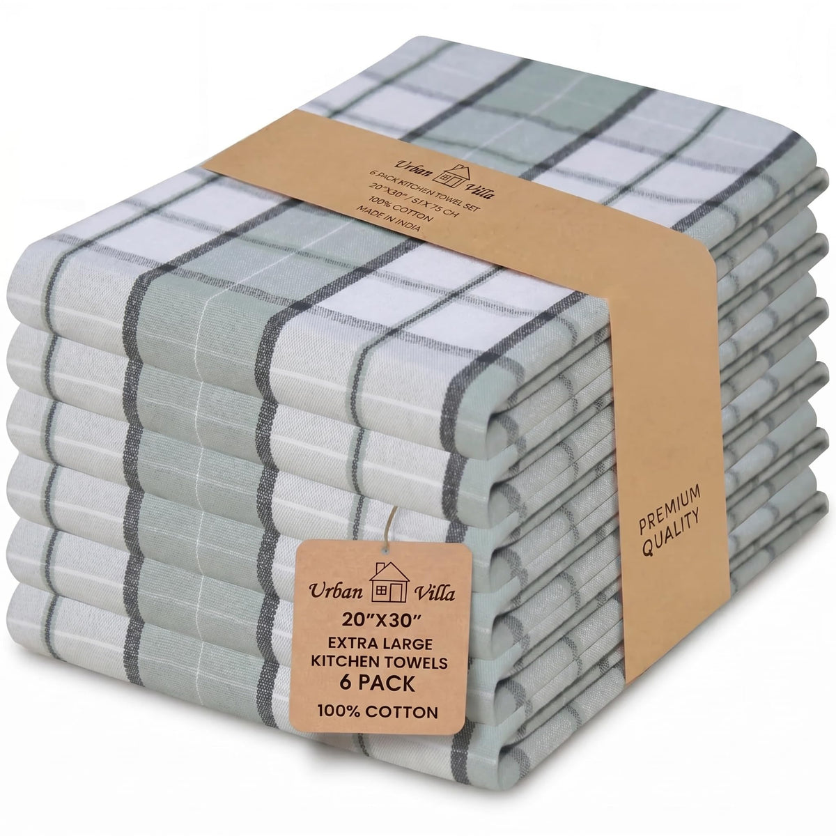 Kitchen Towels Cotton Dish Towels 20”x30” (6 Count)