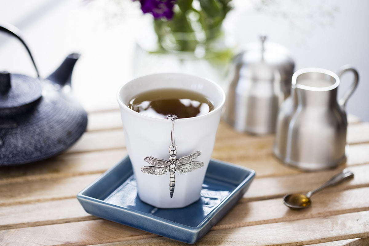 Dragonfly Pewter Tea Infuser for Loose Leaf Tea