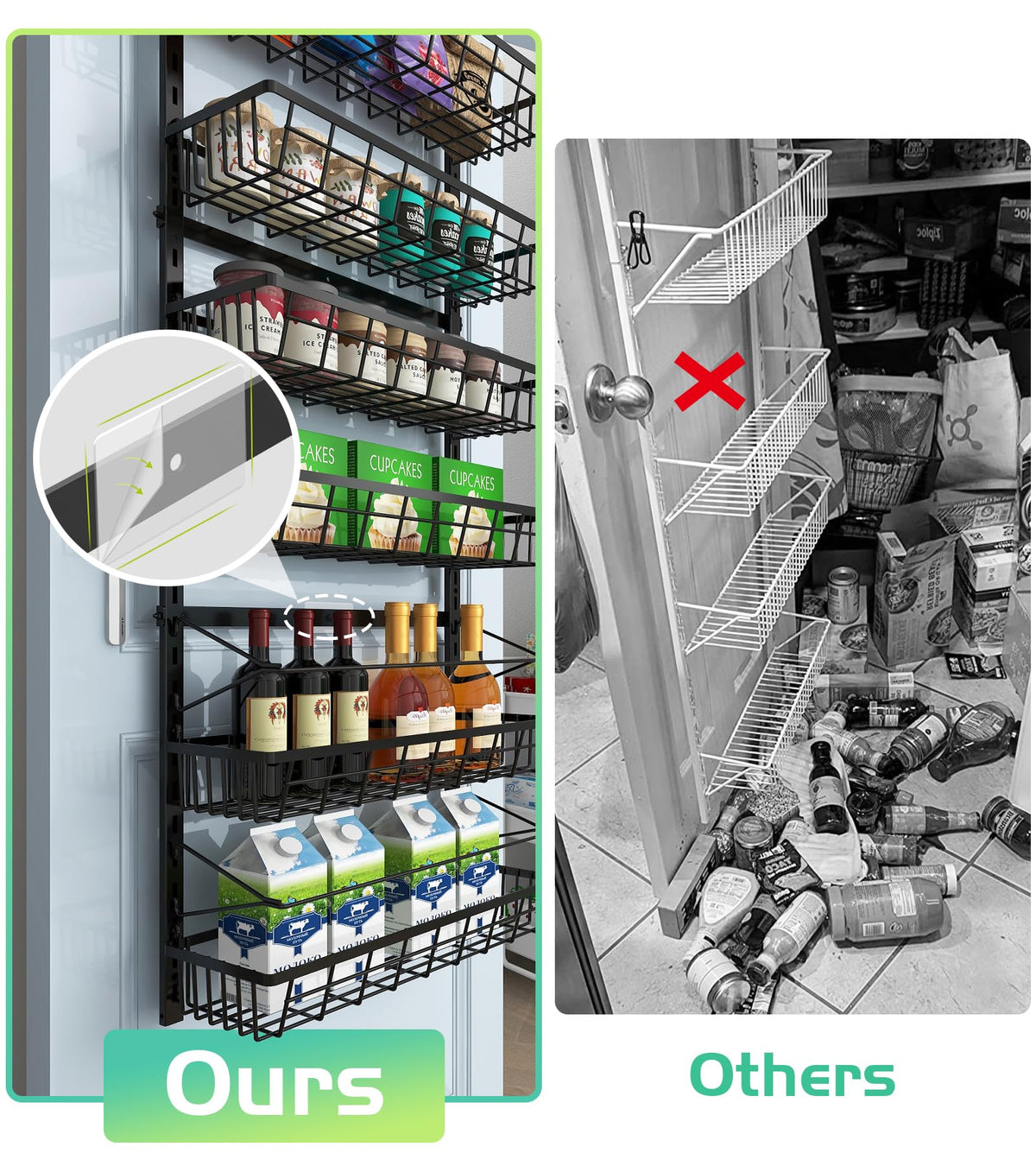 Over The Door Pantry Organizer (8 Count)