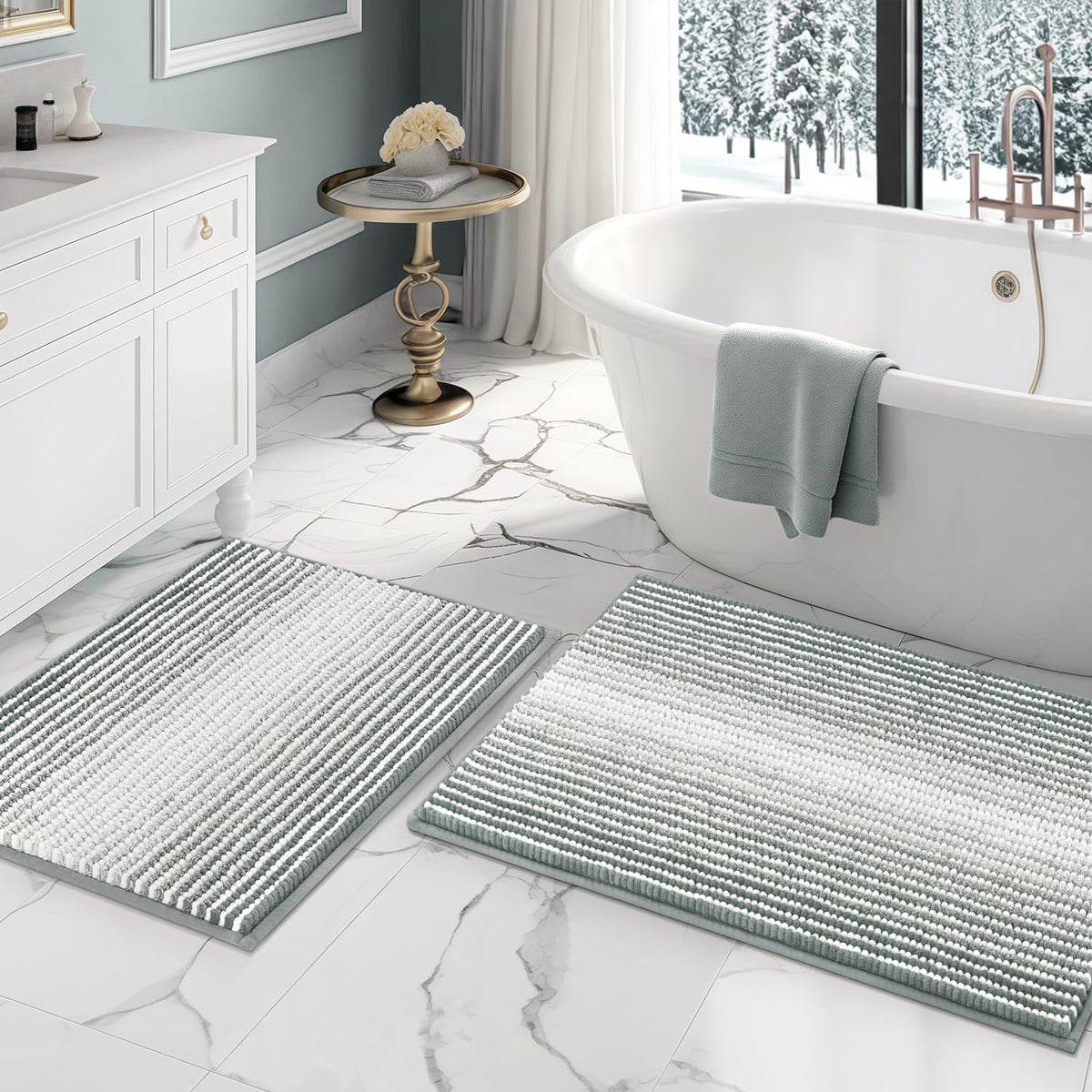 Bathroom Rugs Sets 2 Piece (7.12 Sq Ft)