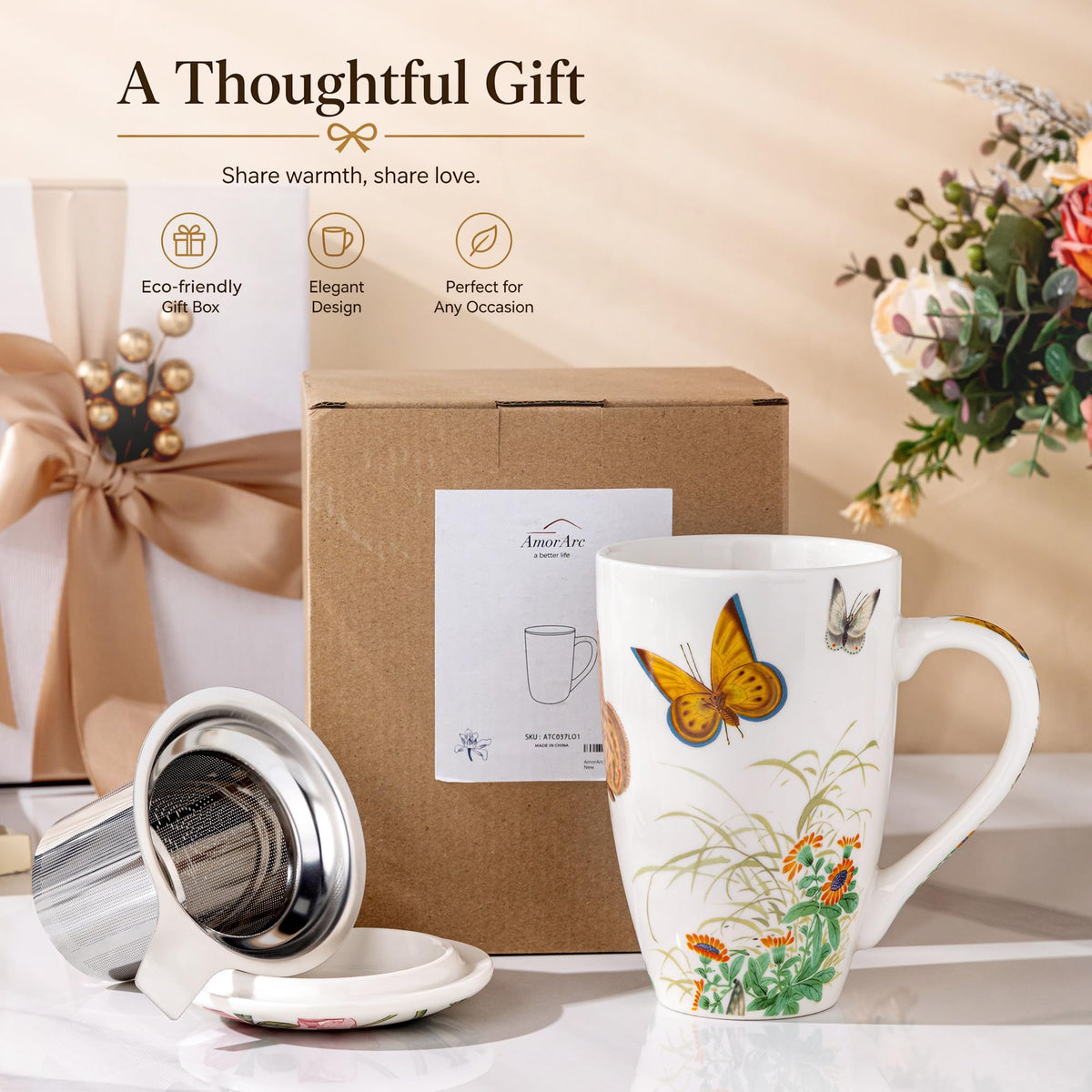 Tea Cup With Infuser and Lid