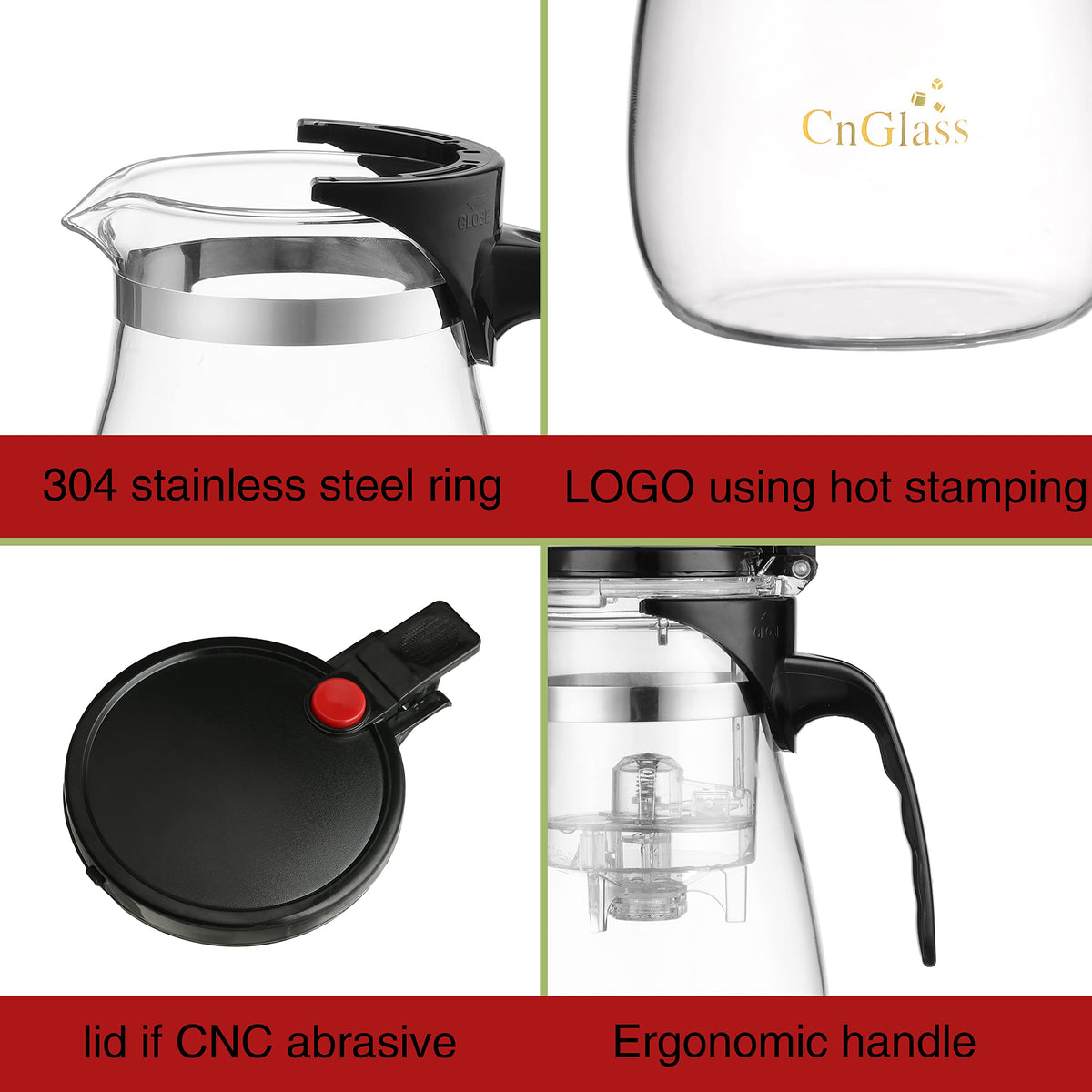 Glass Teapot with Removable Infuser