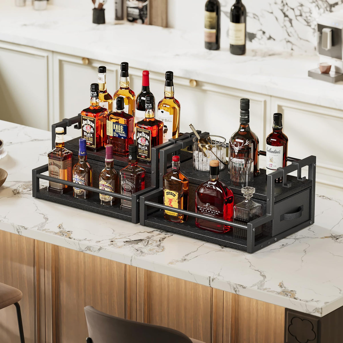 Coffee Syrup Organizer Rack