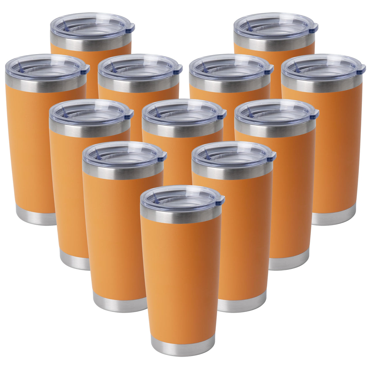 20oz Stainless Steel Tumblers Bulk (12 Count)