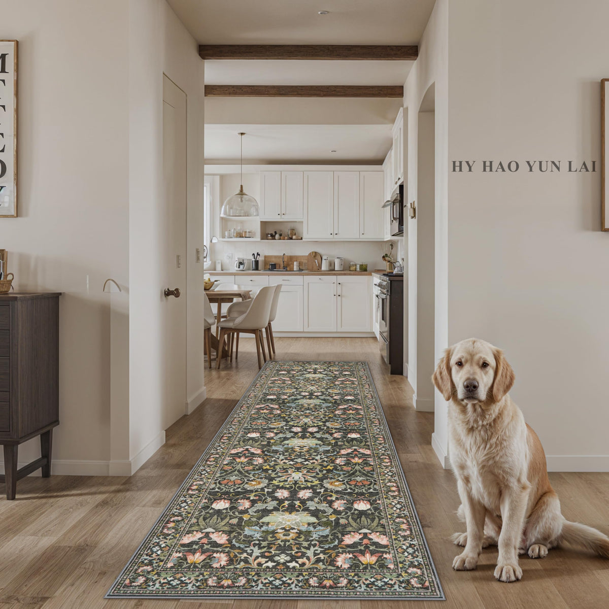 Wide Hallway Washable Runner Rug (30.08 Sq Ft)